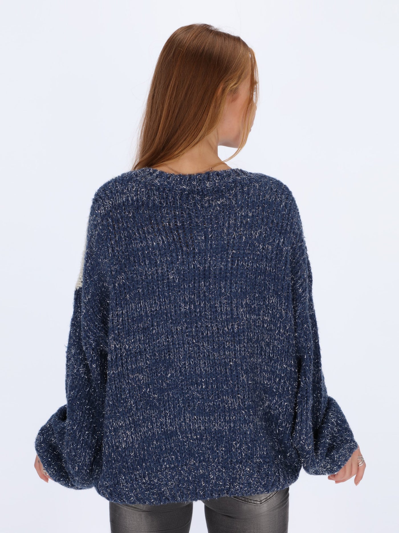 Color-block Sloppy Sweater