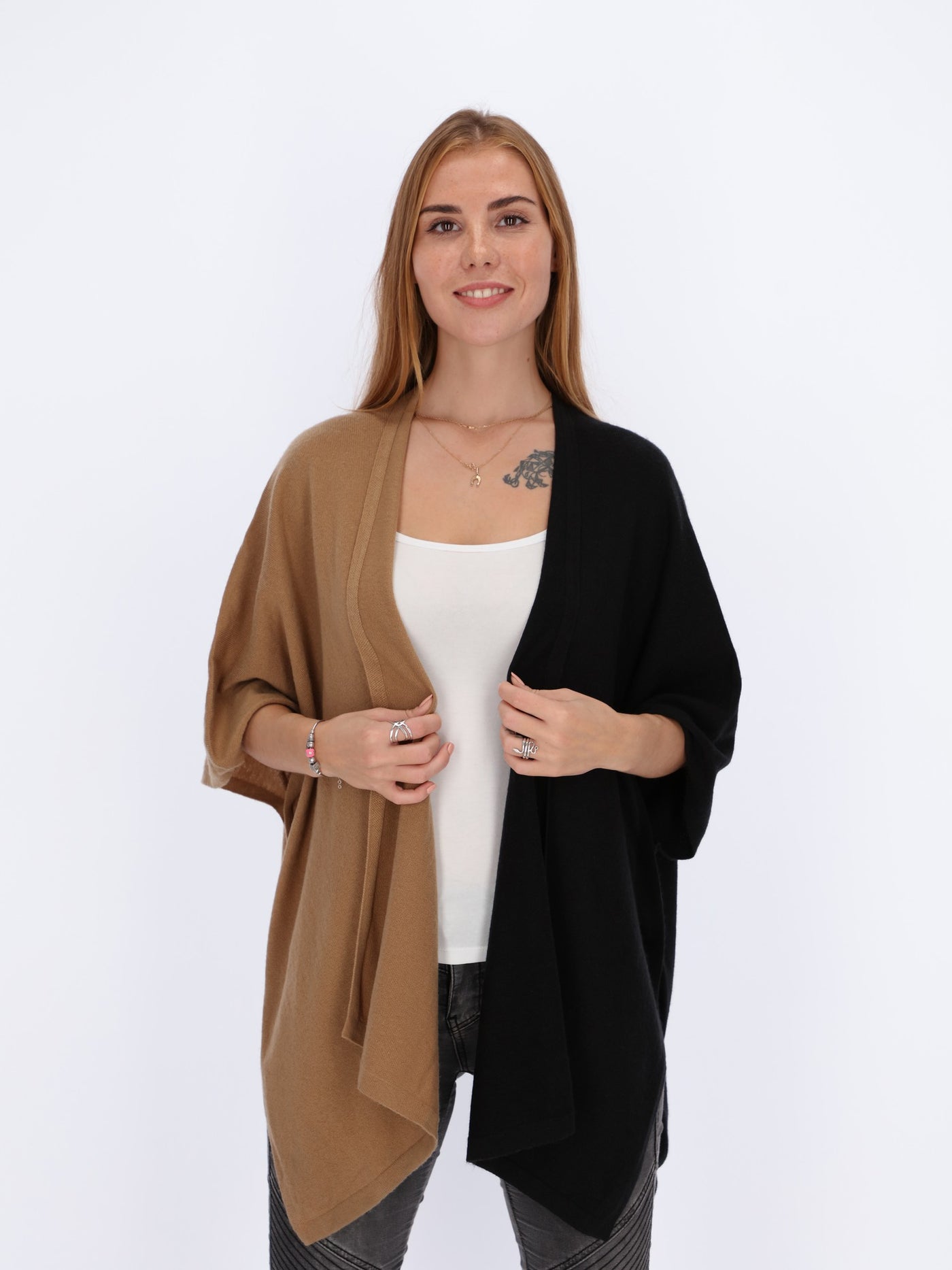 Bi-tone Asymmetric Cardigan