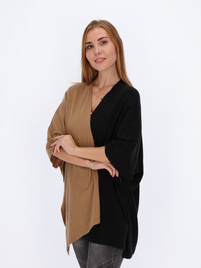 Bi-tone Asymmetric Cardigan