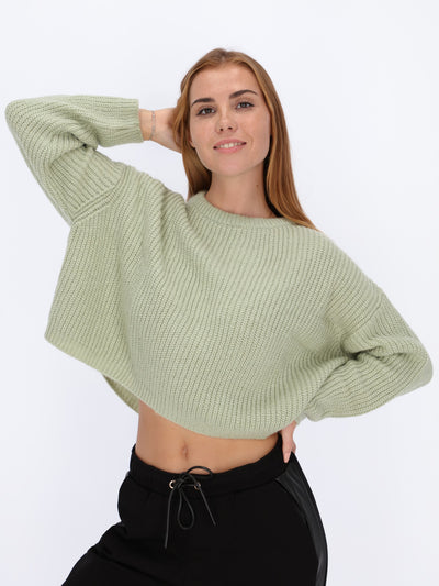 Dropped Shoulder Cropped Pullover