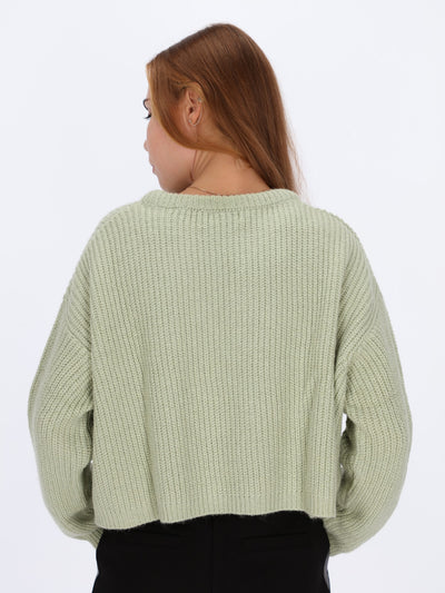 Dropped Shoulder Cropped Pullover