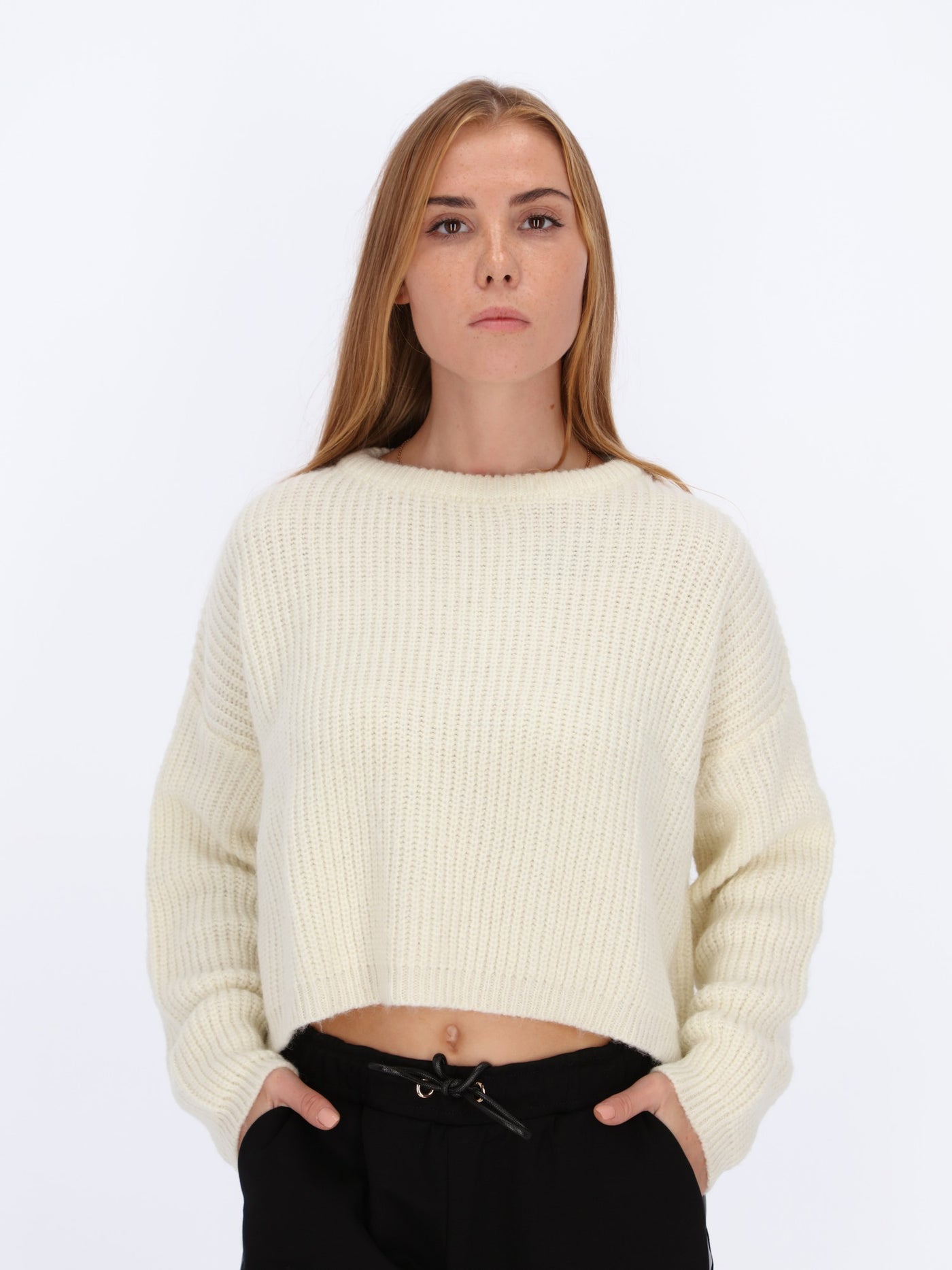 Dropped Shoulder Cropped Pullover