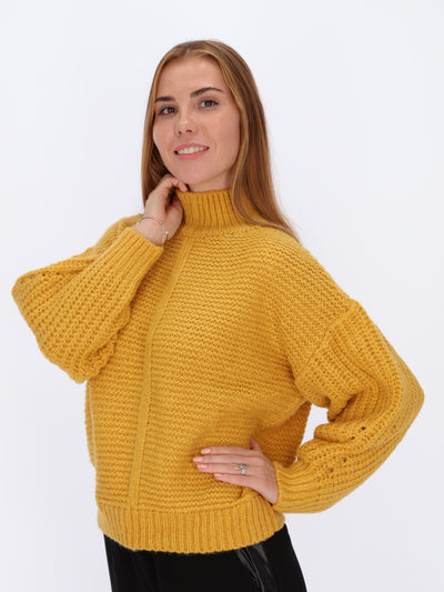 Bishop sleeve Knitted Pullover