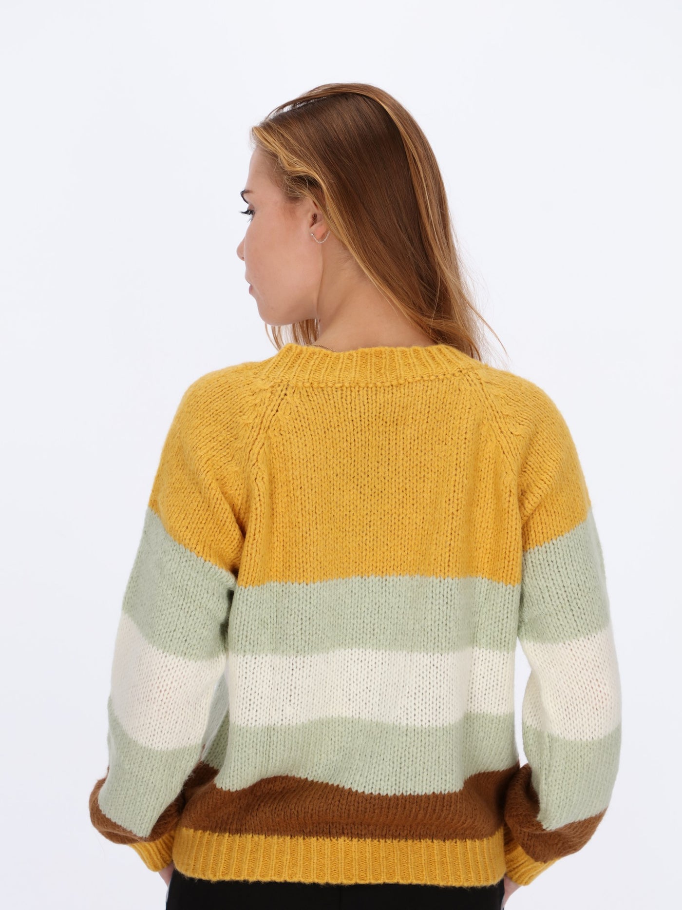 Horizontal Uneven Stripes Pullover