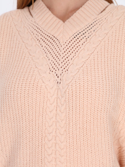 Front Detailed Knitted Pullover