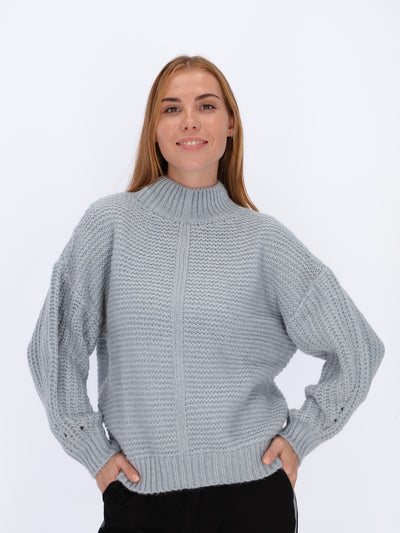 Bishop sleeve Knitted Pullover