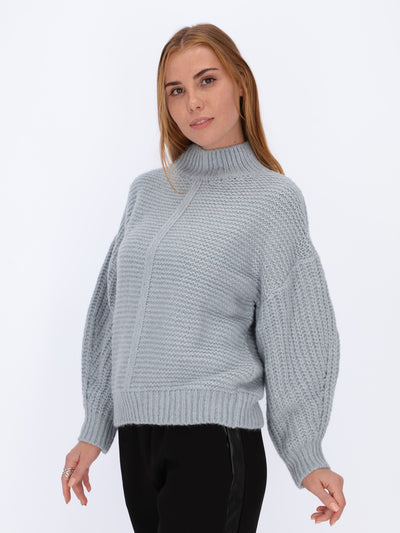 Bishop sleeve Knitted Pullover