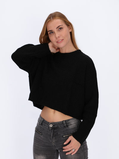 Dropped Shoulder Cropped Pullover