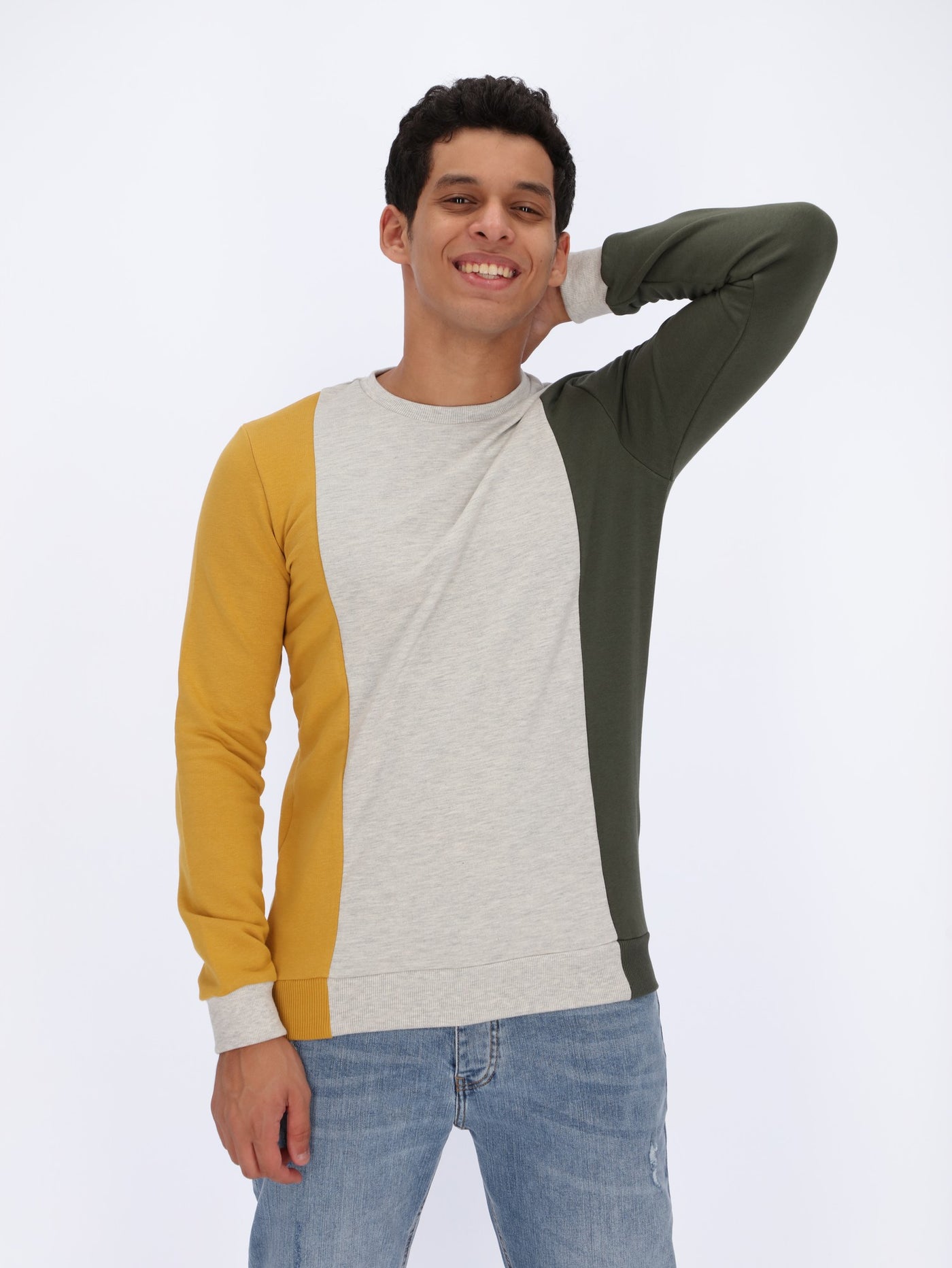 Contrasting Panels Sweatshirt