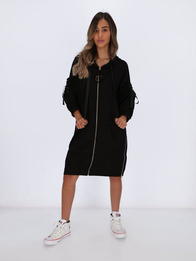 Jacket-Style Dress with Zipper