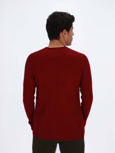 Small Cable Textured Raglan Sleeve Pullover