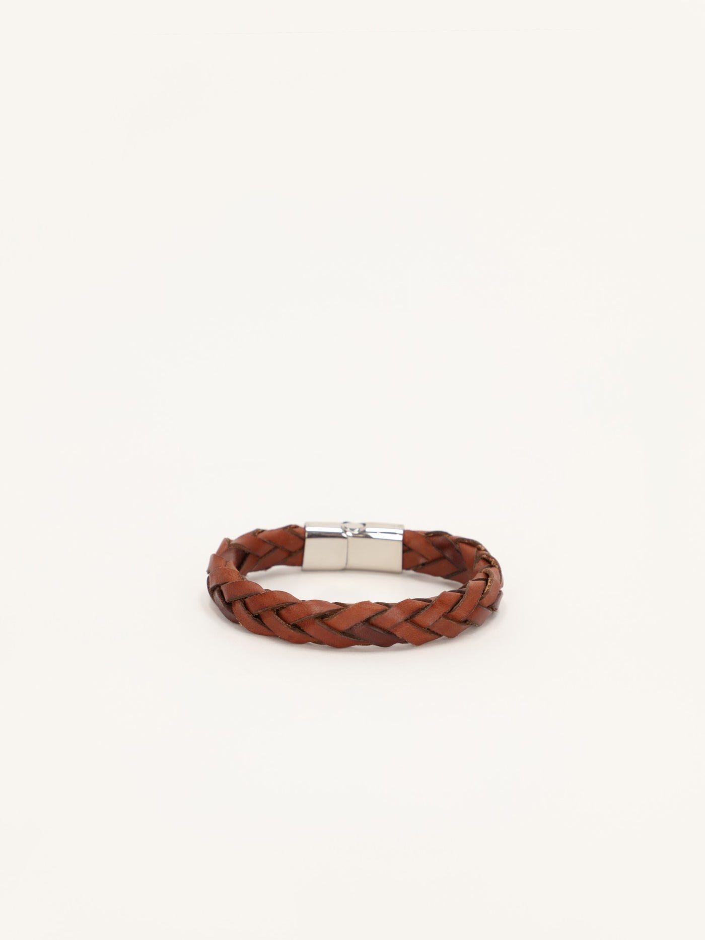 Flat Braided Leather Bracelet