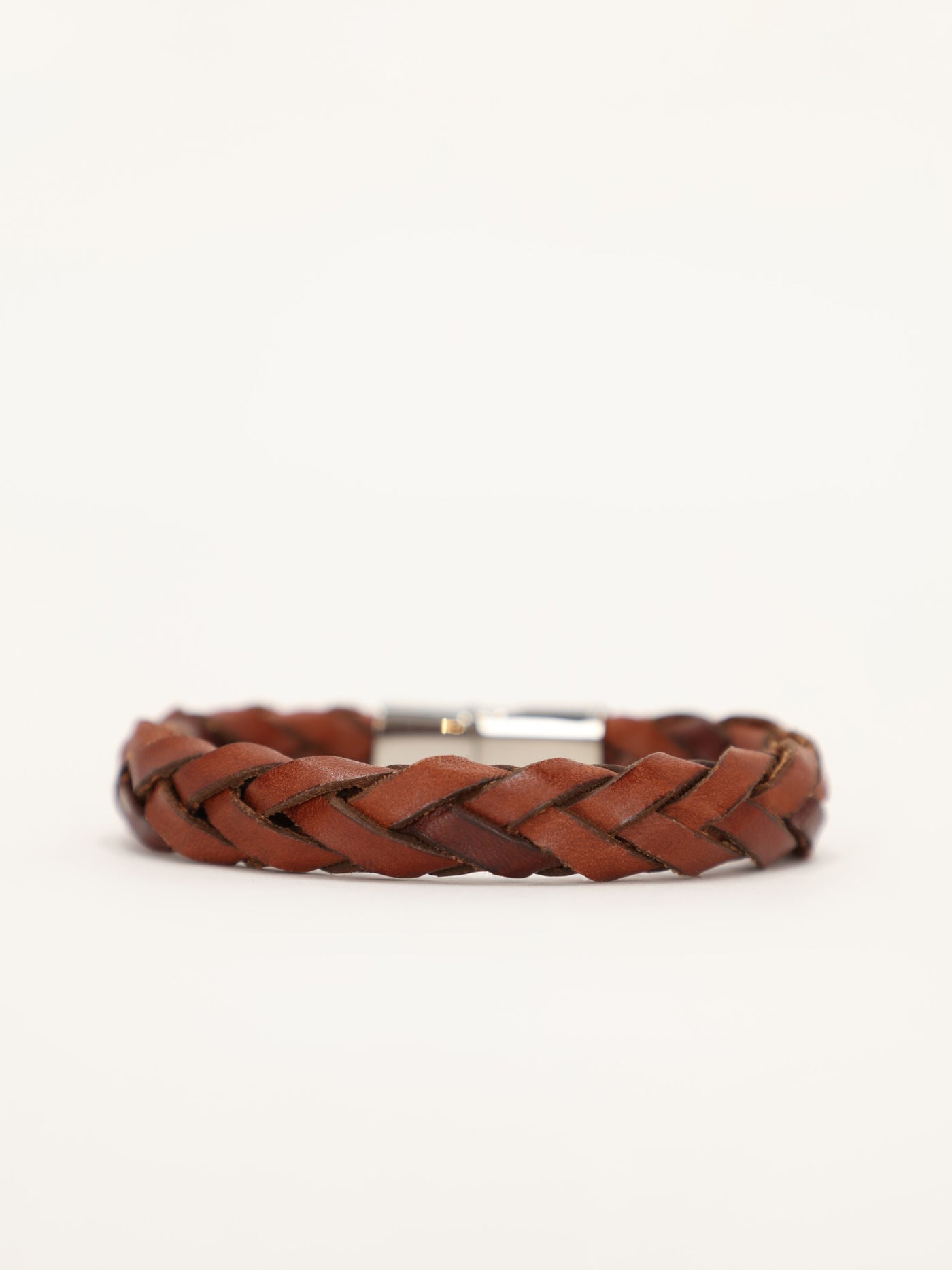 Flat Braided Leather Bracelet