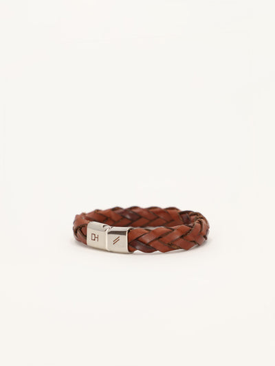 Flat Braided Leather Bracelet