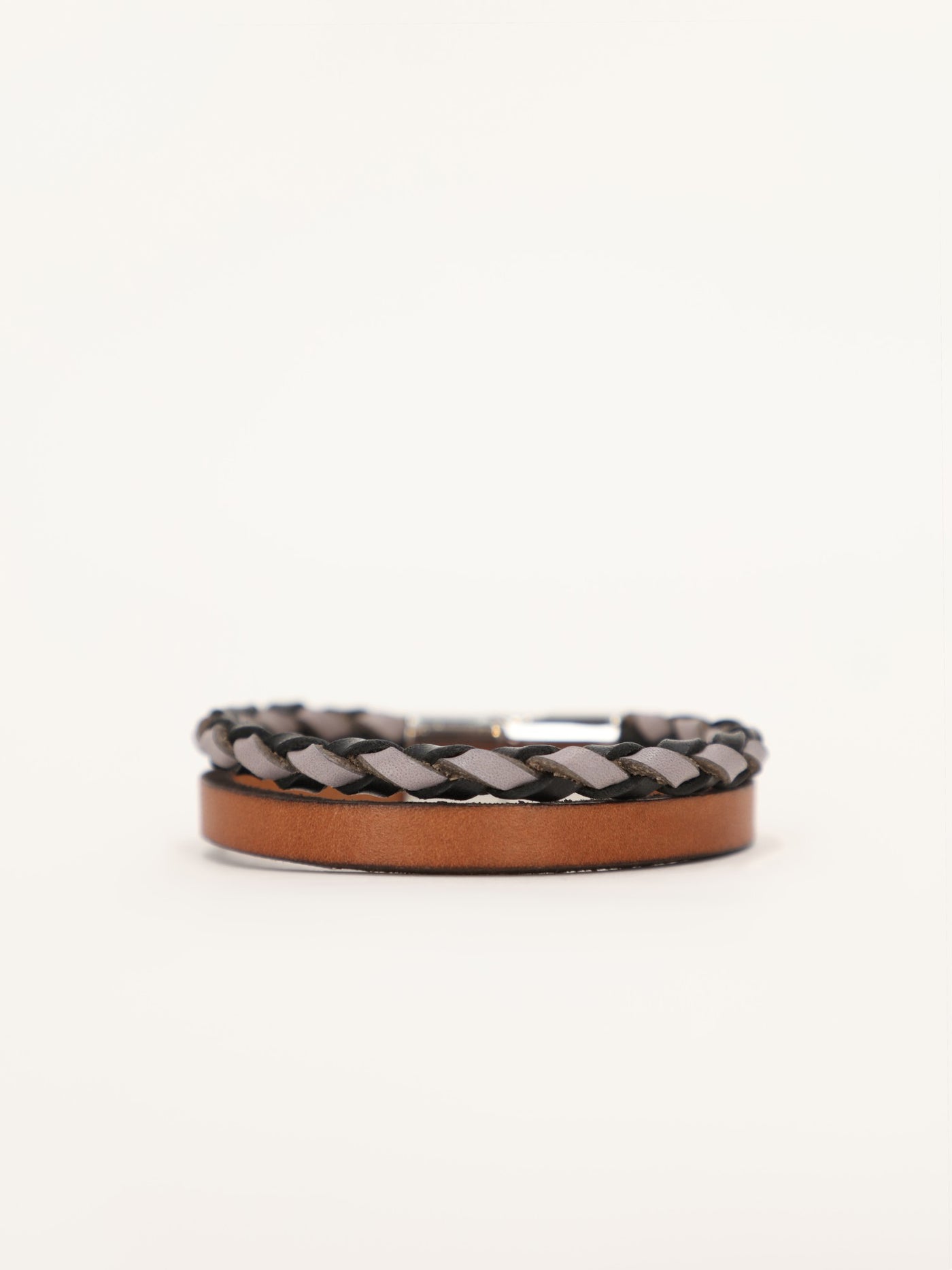 Braided Brown Leather Bracelet