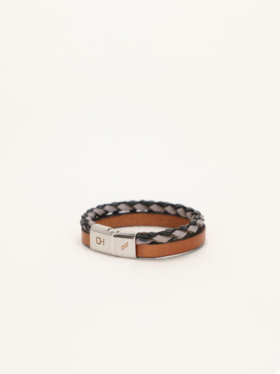 Braided Brown Leather Bracelet