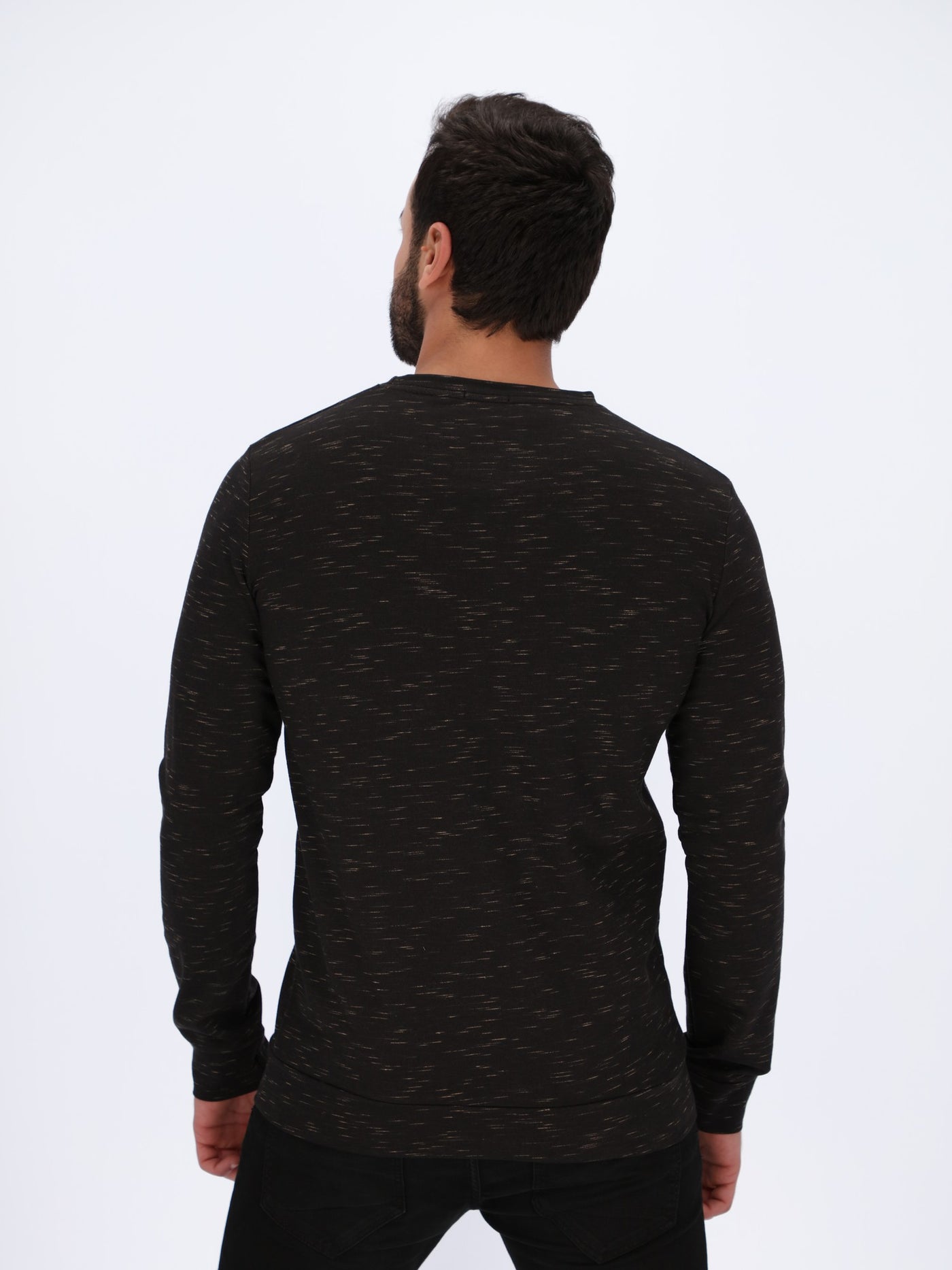 Heather Pattern Basic Sweatshirt