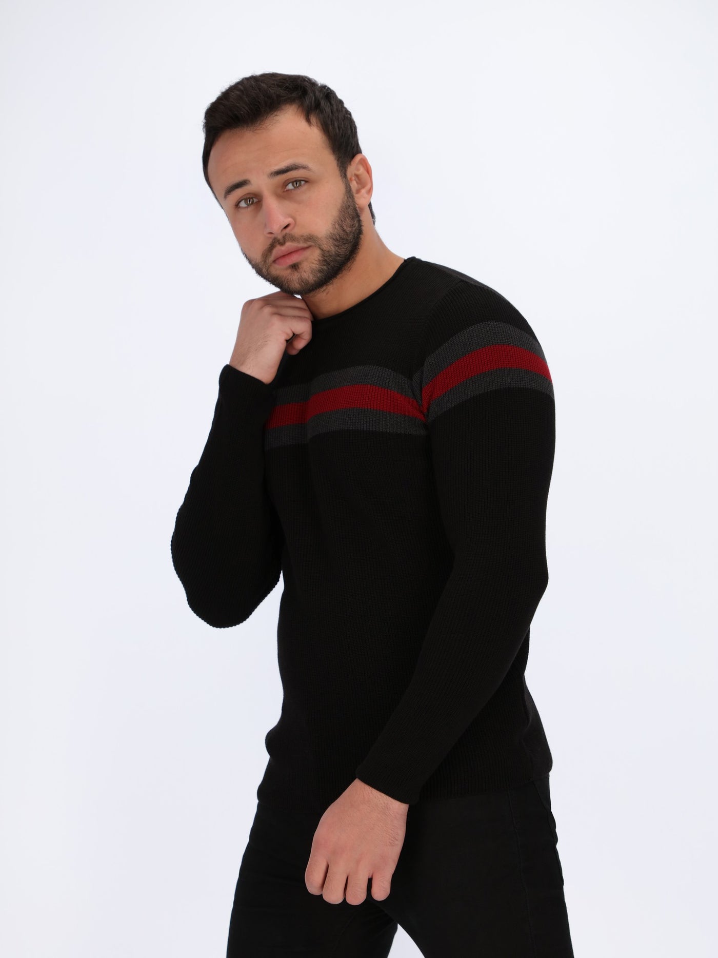 Center Striped Pullover