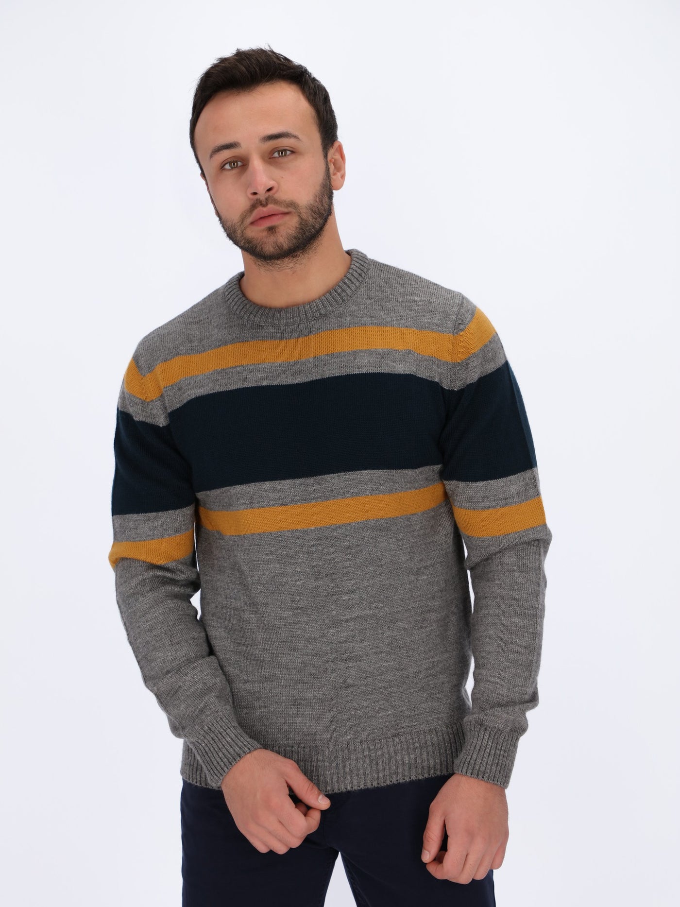 Color-Block Knitted Pullover