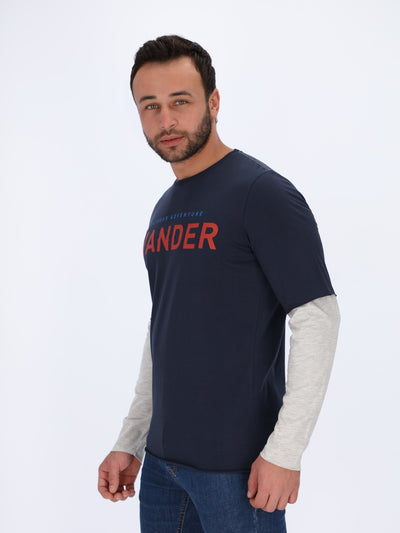 Unfinished Layered Sleeve T-Shirt