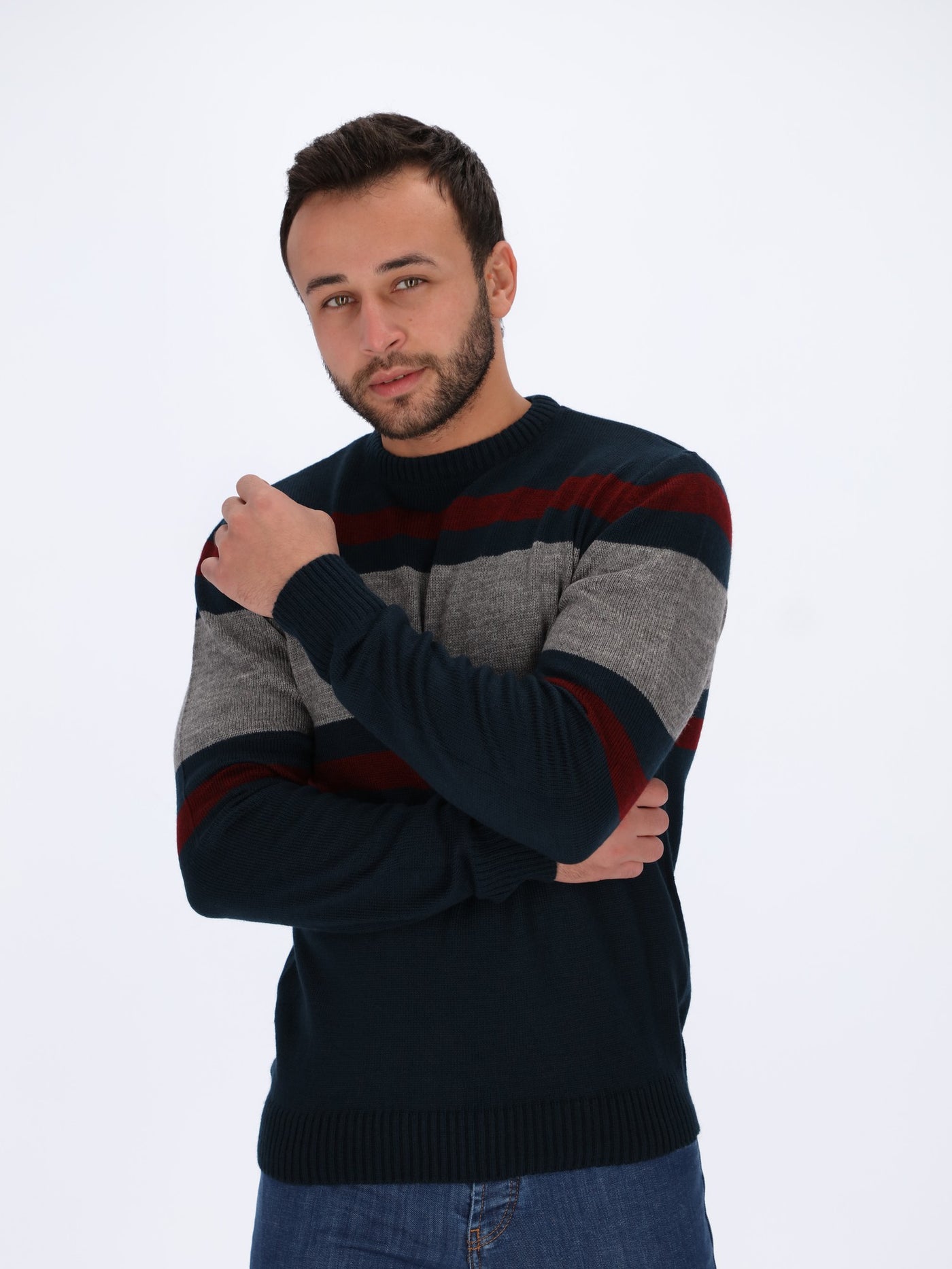 Color-Block Knitted Pullover