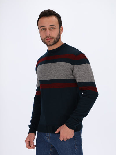 Color-Block Knitted Pullover