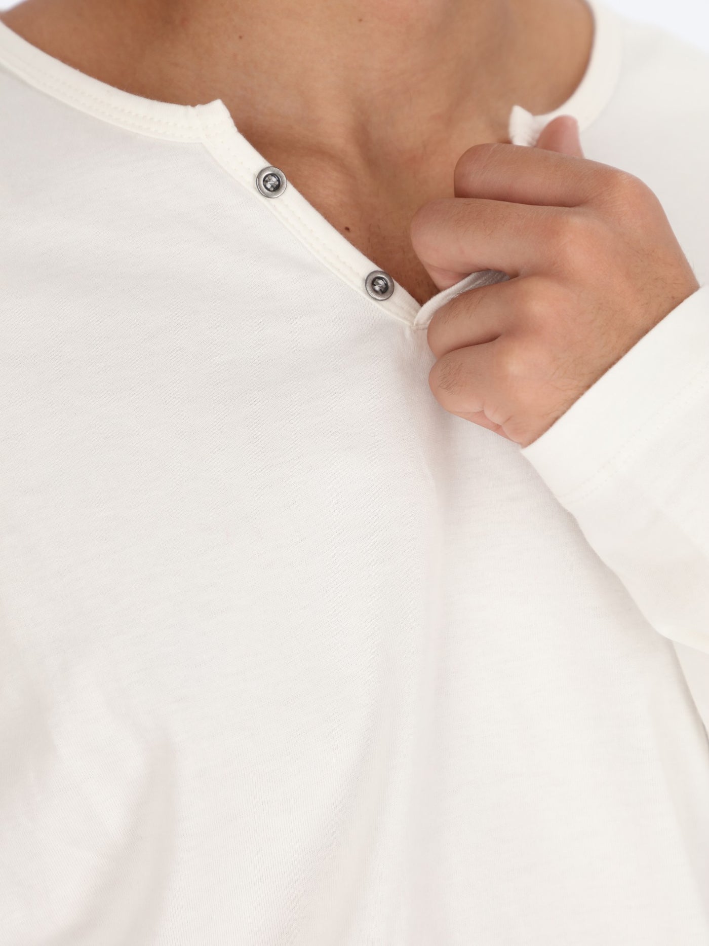 Henley T-shirt with Long Sleeves