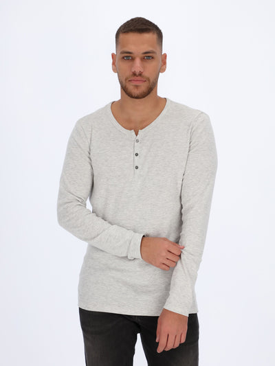 Henley T-shirt with Long Sleeves