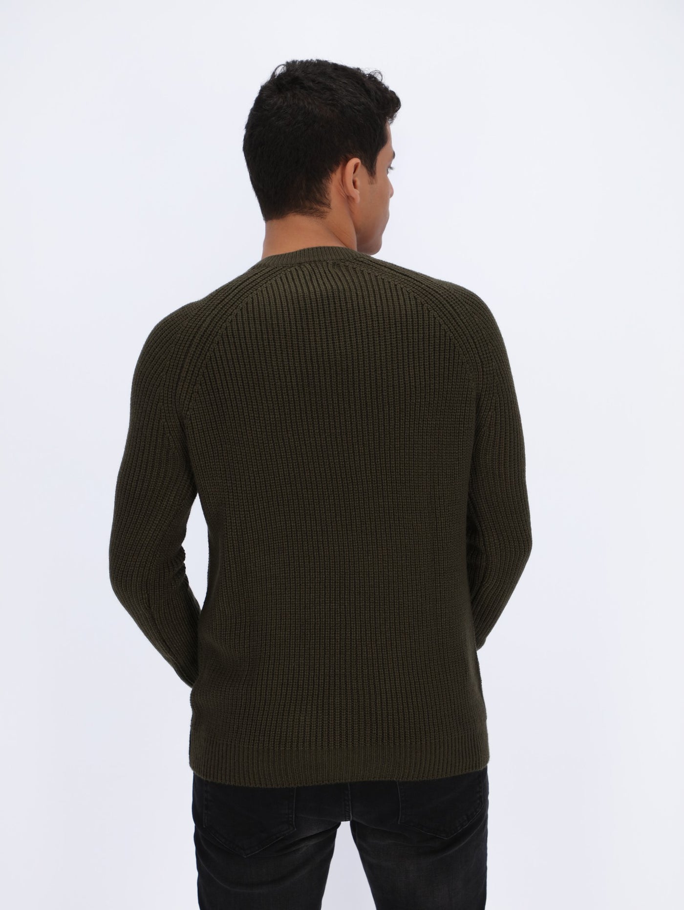 Knitted Sweater with Ribbed Texture