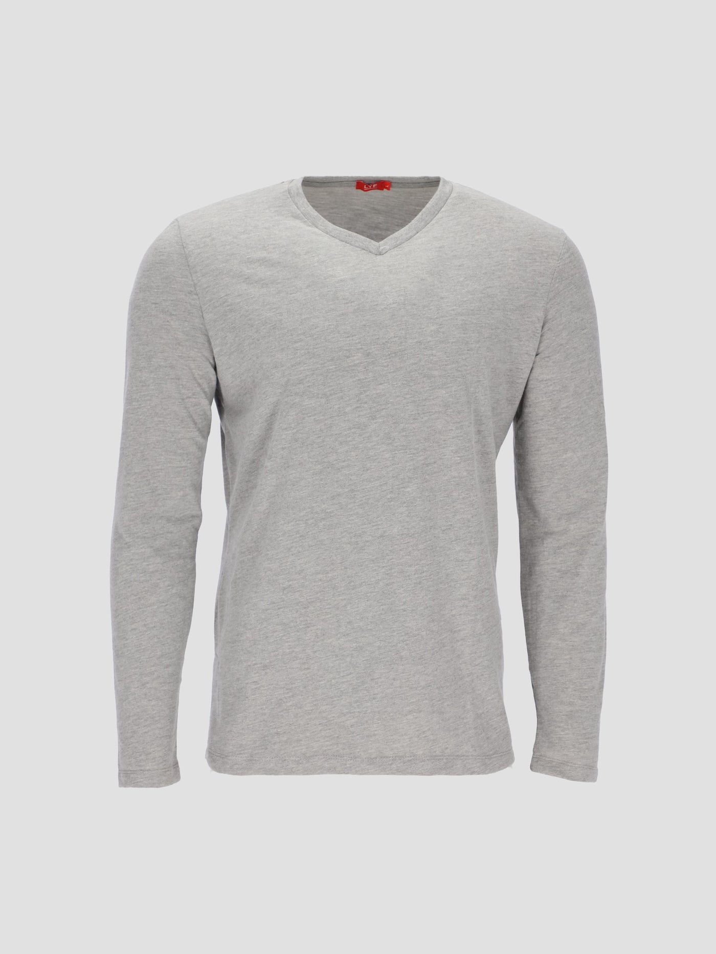 Men's Long Sleeve T-shirt with V Neck