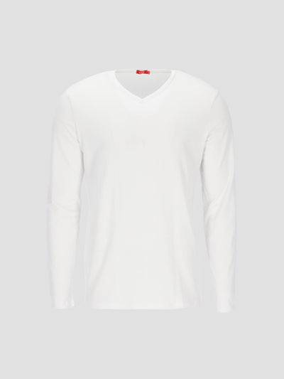 Men's Long Sleeve T-shirt with V Neck