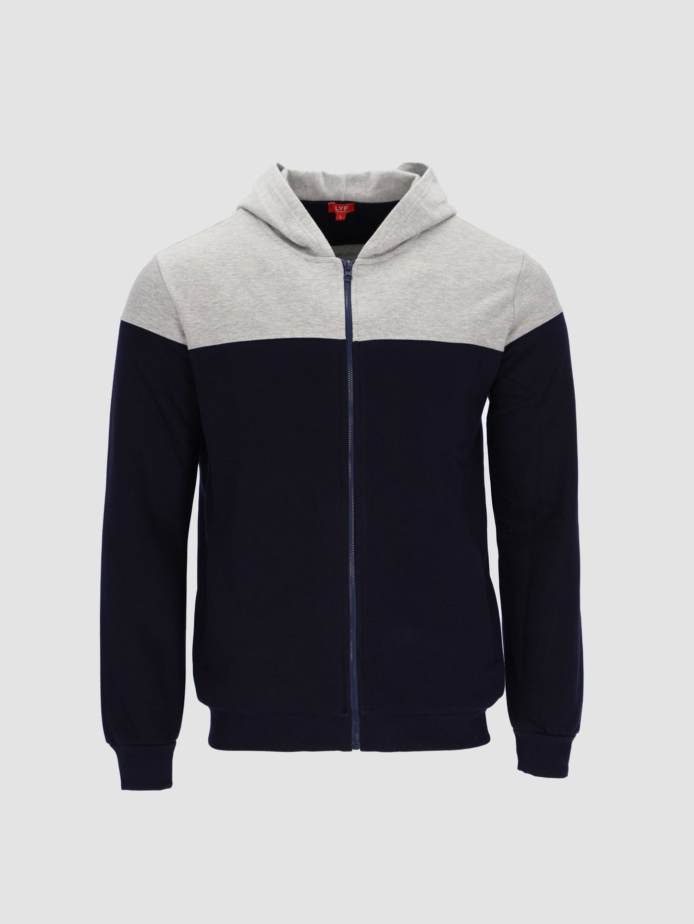 Men's Color-Block Zipper Hoodie