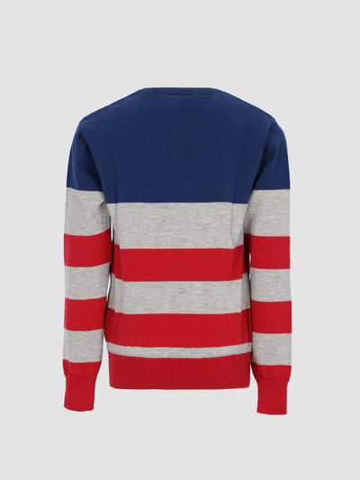 Kids Boys Color-Block Striped Sweater