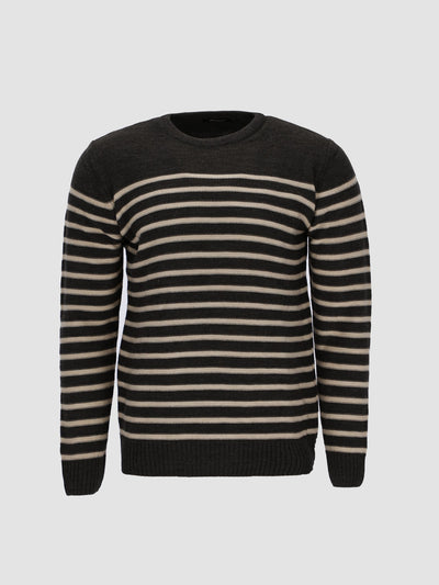 Men's Color-Block Striped Pullover