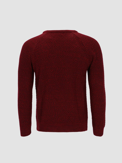 Men's Front Self Pattern Knitted Pullover