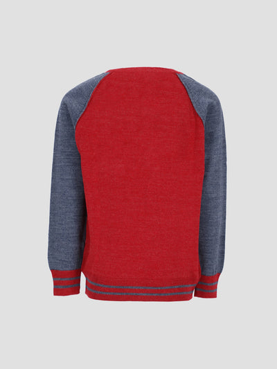 Kids Boys Raglan Sleeve Knit Pullover