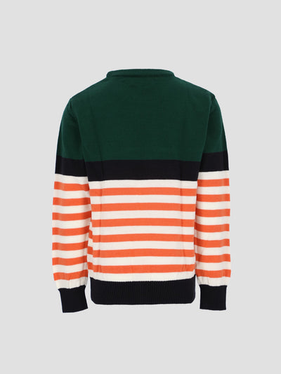 Kids Boys Color-block Striped Sweater