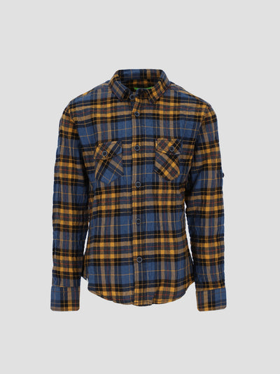 Kids Boys Plaid Long Sleeve Shirt