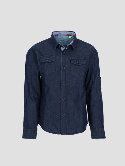 Kids Boys Denim Long Sleeve Shirt