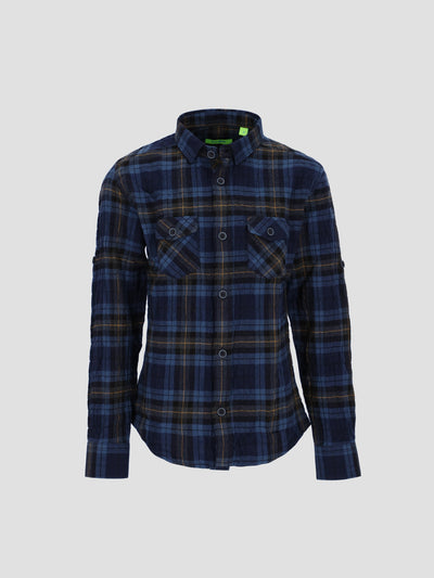 Kids Boys Plaid Long Sleeve Shirt