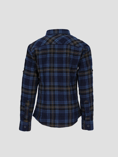 Kids Boys Plaid Long Sleeve Shirt