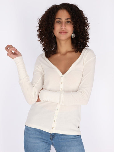 OR Jackets & Cardigans Basic Buttoned Jumper with V Neck