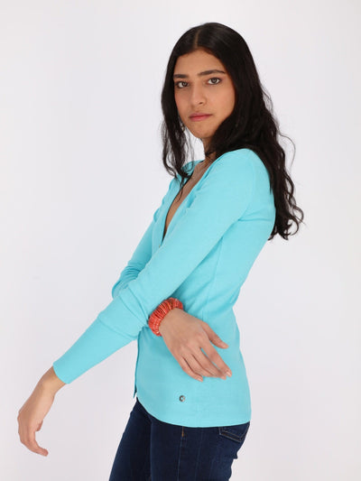 OR Jackets & Cardigans Basic Buttoned Jumper with V Neck