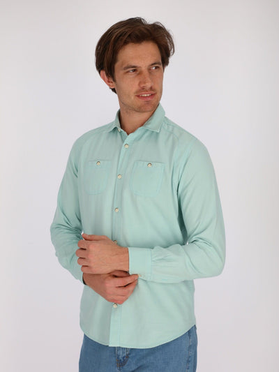 OR Shirts Pale Blue / S Front Pockets Gabardine Shirt