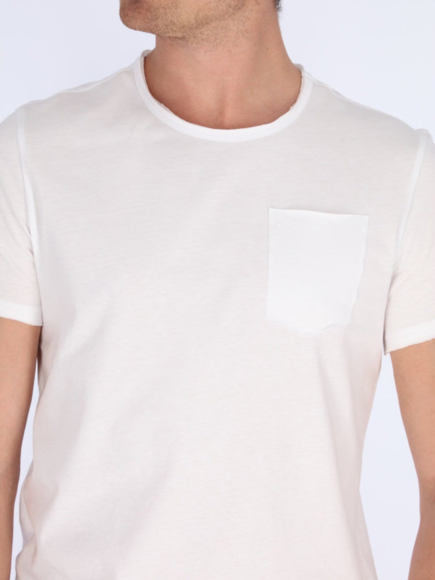 OR T-Shirts White / S Round Neck Chest Pocket T-Shirt