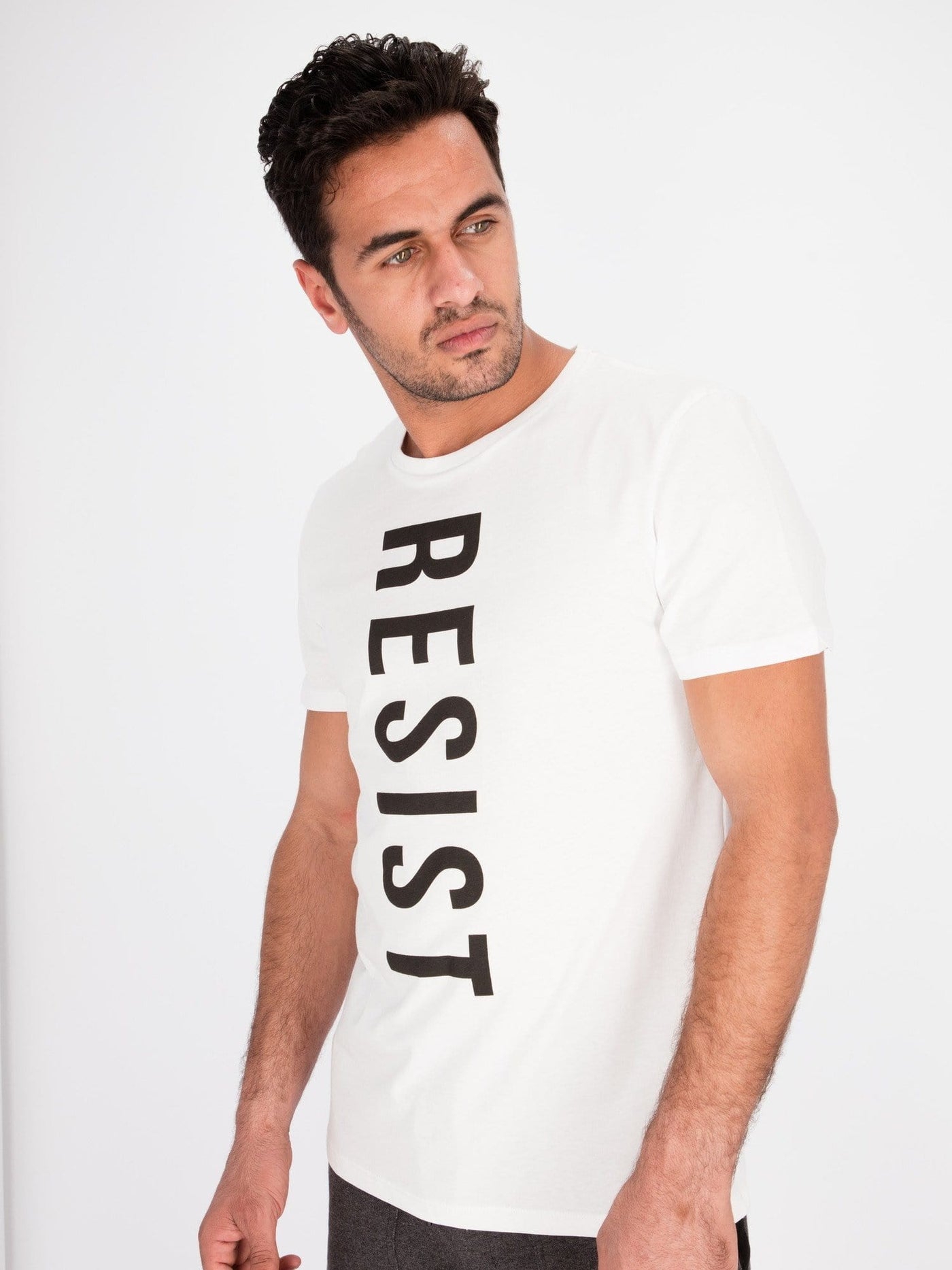 OR T-Shirts White / S Resist Printed Crew Neck T-Shirt NEW