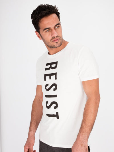 OR T-Shirts White / S Resist Printed Crew Neck T-Shirt NEW