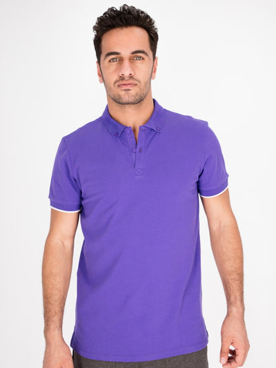 OR Polos Turned-Down Collar Button-Up Short Sleeve Polo Shirt