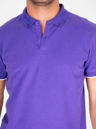 OR Polos Turned-Down Collar Button-Up Short Sleeve Polo Shirt