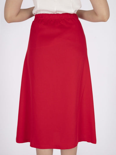 OR Skirts & Shorts A-Line Midi Skirt with Side Slit and Buttons Fastening